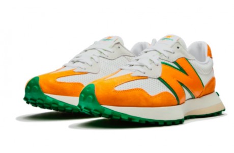 New Balance WS 327 Casablanca белые с оранжевым