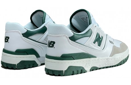 New Balance 550 White Team Forest Green