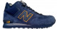 New Balance 574 Mid Deep Blue Yellow с мехом