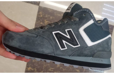 New Balance 574 Mid Deep Grey Black с мехом