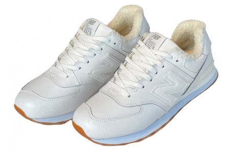 New Balance 574BAA White Gum с мехом