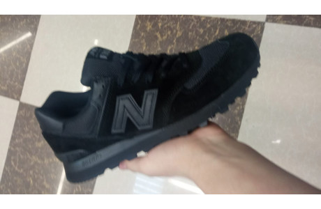 New Balance 574 All Black Eva полностью черные