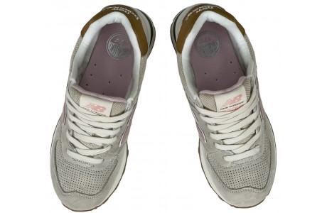 New Balance 574 бежевые с розовым женские