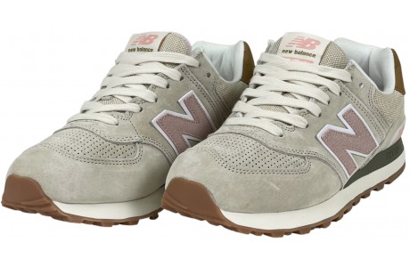 New Balance 574 бежевые с розовым женские