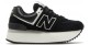 New Balance 574+ Black White на платформе