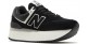 New Balance 574+ Black White на платформе