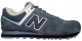 New Balance 574 Blue Grey Black с мехом