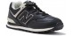 New Balance 574 мужские черные с белым кожаные