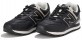 New Balance 574 мужские черные с белым кожаные