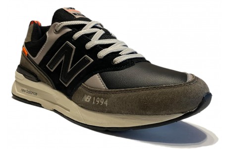 New Balance 574 Хаки Cерые с синим