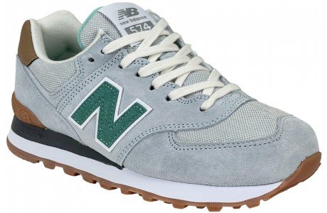 New Balance 574 голубые с зеленым женские