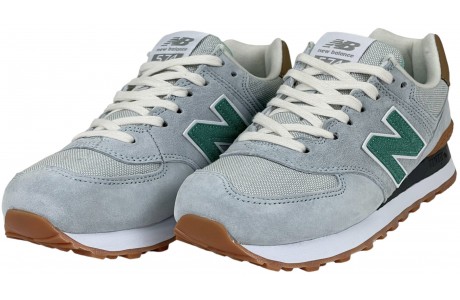 New Balance 574 голубые с зеленым женские