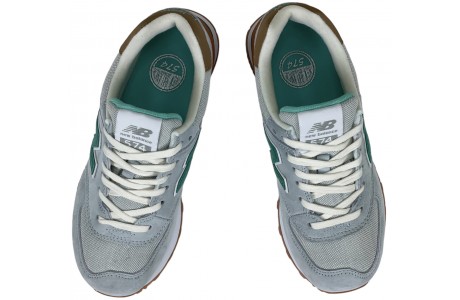 New Balance 574 голубые с зеленым женские