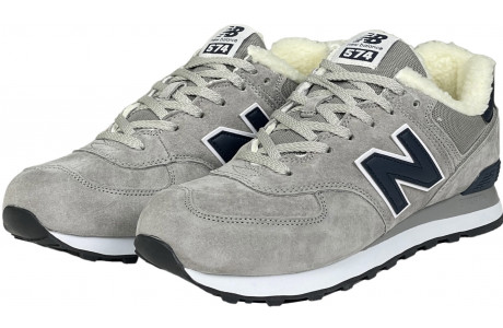New Balance 574 Grey Blue с мехом