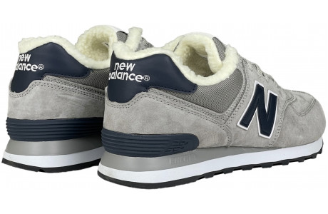 New Balance 574 Grey Blue с мехом