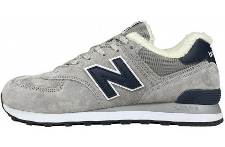 New Balance 574 Grey Blue с мехом