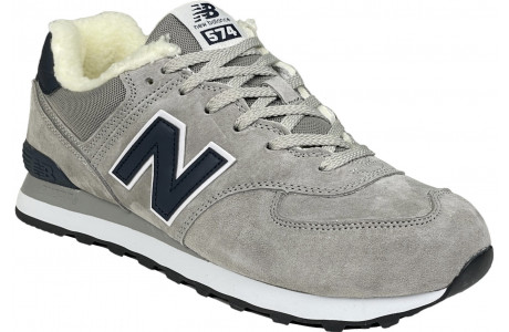 New Balance 574 Grey Blue с мехом