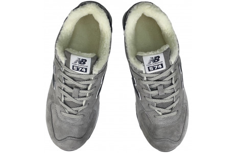 New Balance 574 Grey Blue с мехом