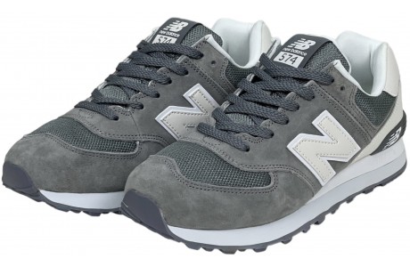 New Balance 574 Grey White серые с белым