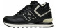 New Balance 574 Mid Black White Leather с мехом