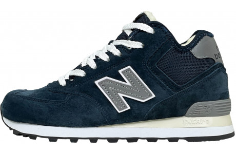 New Balance 574 Mid Blue Grey с мехом