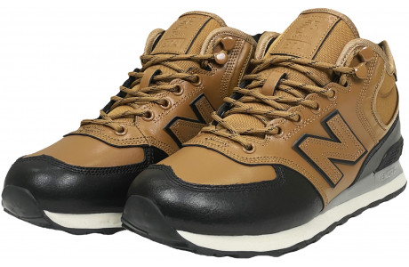 New Balance 574 Mid Brown Black с мехом