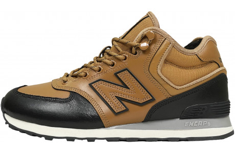 New Balance 574 Mid Brown Black с мехом
