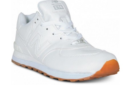 New Balance 574 All White Кожаные