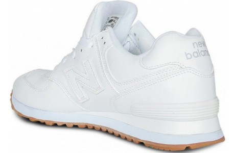 New Balance 574 All White Кожаные