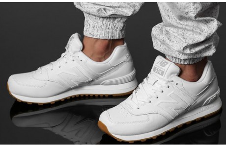 New Balance 574 All White Кожаные