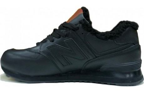 New Balance ML574BDGM Чёрные с мехом