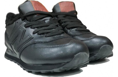 New Balance ML574BDGM Чёрные с мехом