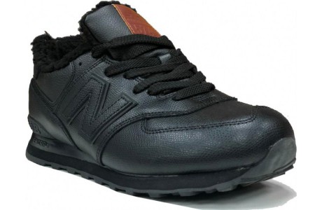 New Balance ML574BDGM Чёрные с мехом