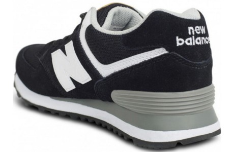 New Balance 574 Черно-серые замшевые