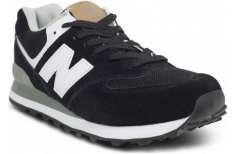 New Balance 574 Черно-серые замшевые