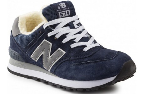 New Balance 574 Синие с серым с мехом