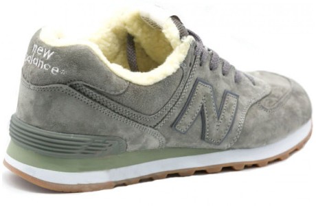 New Balance ML574 Grey с мехом
