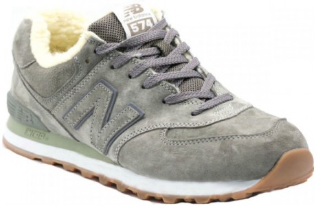 New Balance ML574 Grey с мехом