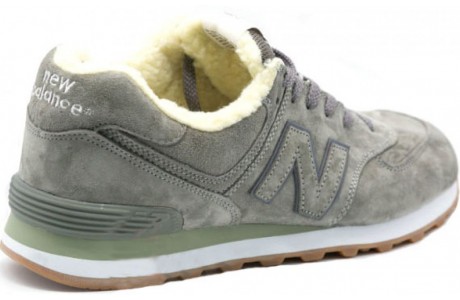 New Balance ML574 Grey с мехом