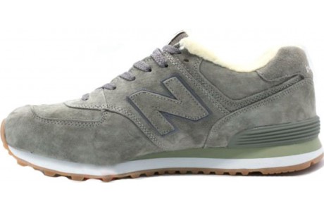 New Balance ML574 Grey с мехом