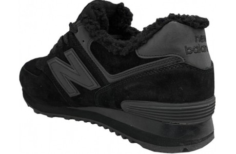 New Balance ML574KPM Чёрные с мехом