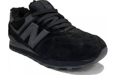 New Balance ML574KPM Чёрные с мехом