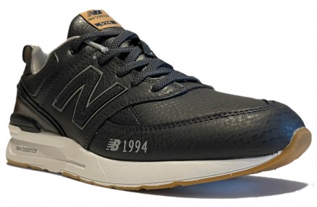 New Balance 574 Черные кожаные матовые