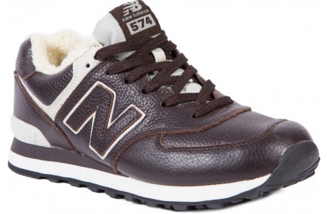 New Balance ML574LUAM Коричневые с мехом