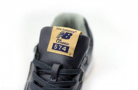New Balance 574 Кожаные чёрные