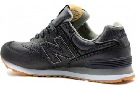 New Balance 574 Кожаные чёрные