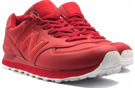 New Balance 574 Красные замшевые