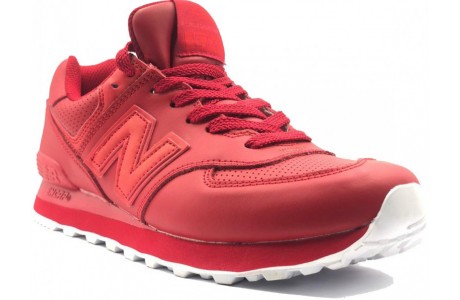 New Balance 574 Красные замшевые
