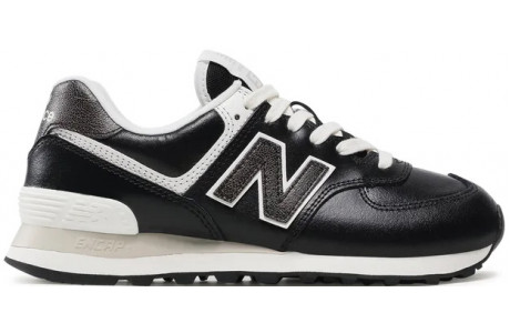 New Balance 574 Black кожаные 