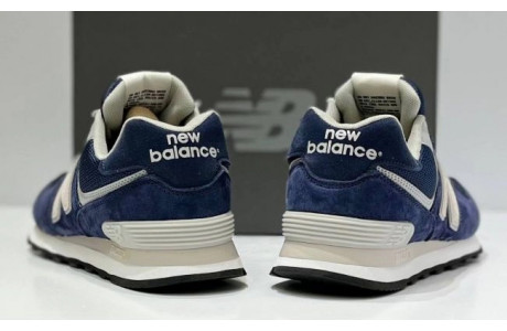 New Balance 574 Blue Cream White